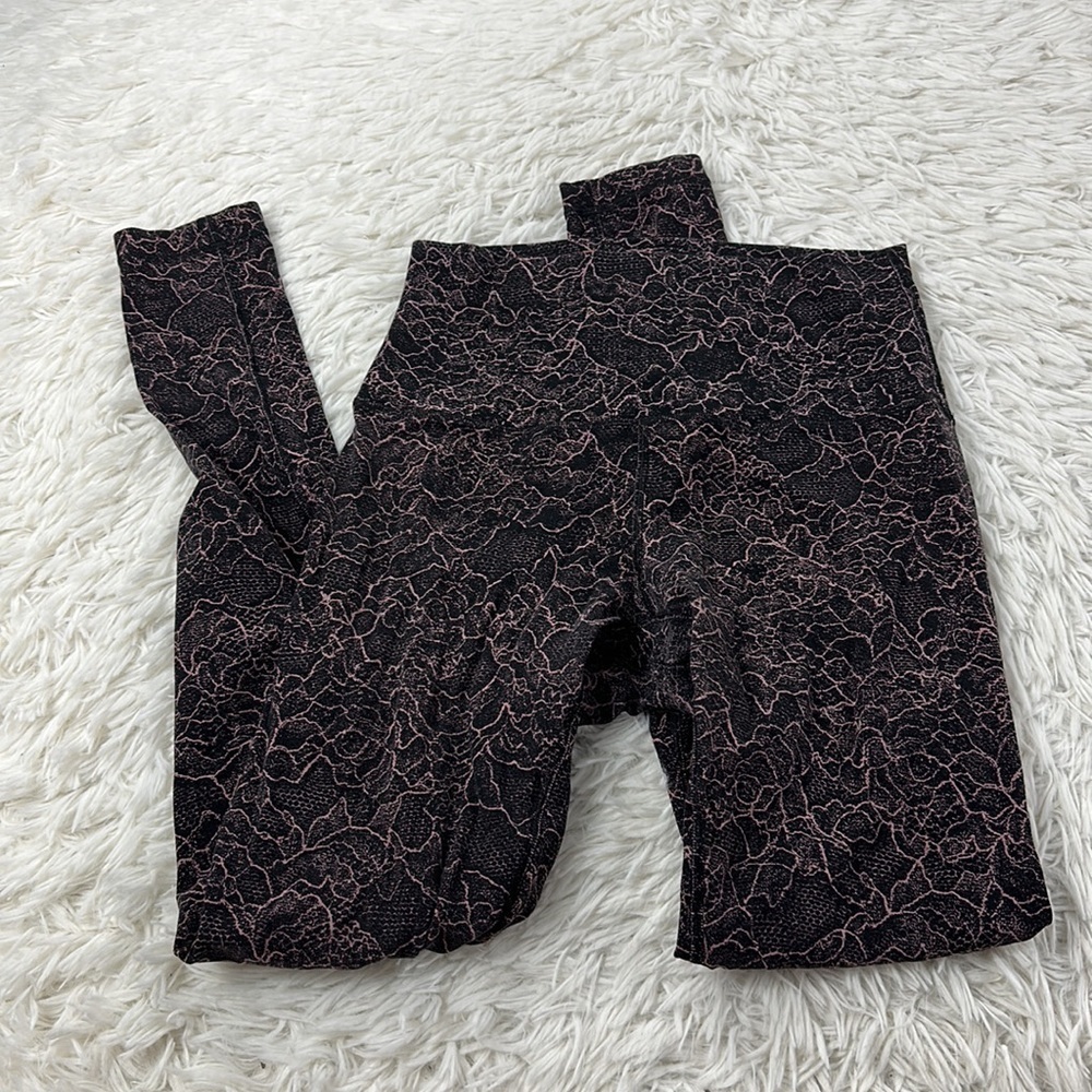 Lululemon Align Pant *Full Length 28" Lacescape Spanish Rose Black